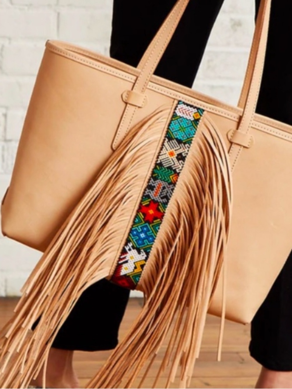 Consuela Shikita East West Breezy Natural Diego Leather Tote